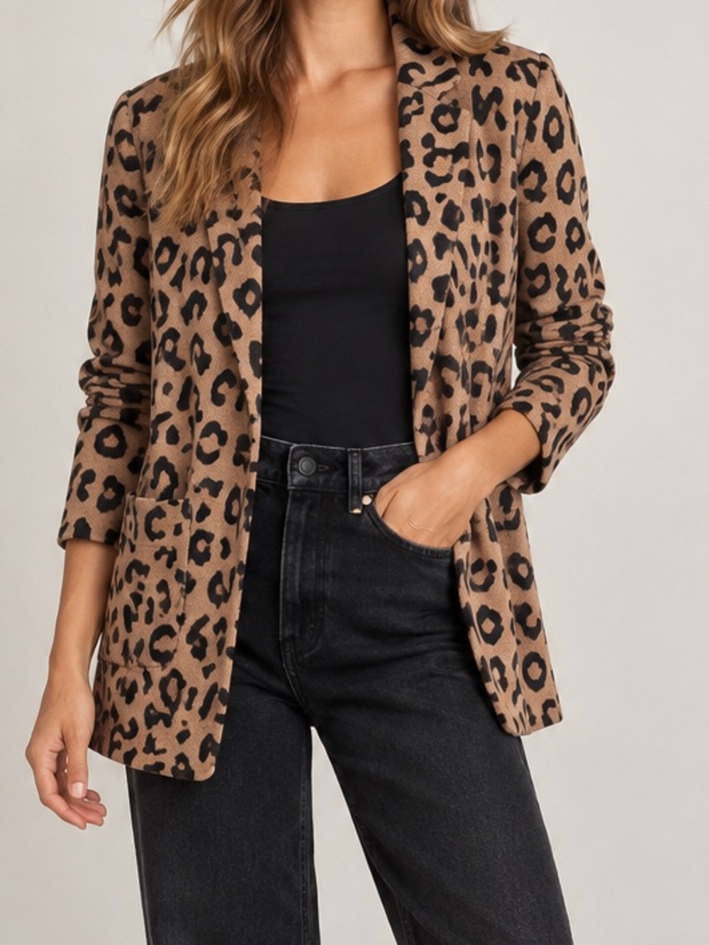 J. Crew Sophie Knit Sweater Blazer Leopard Print Open Front Cardigan XS $148